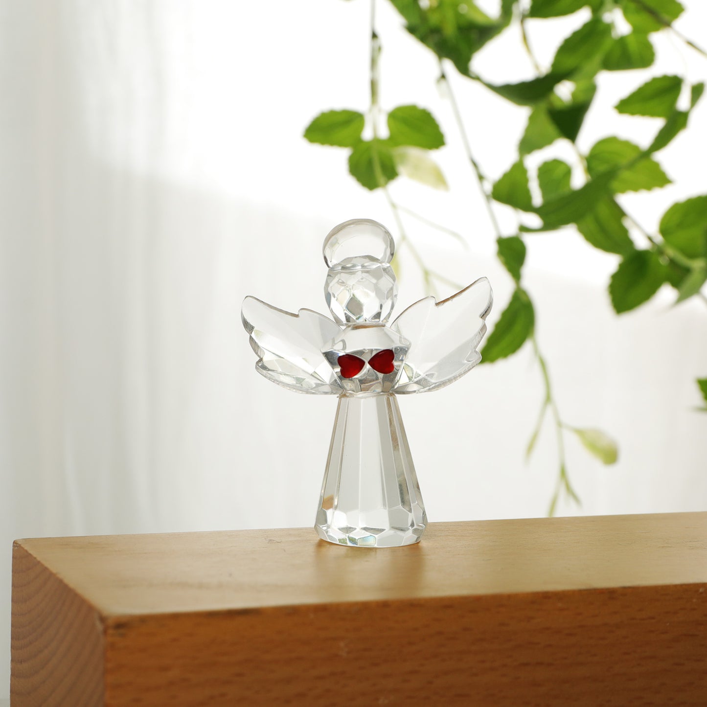 Elegant Crystal Angel Figure for Home Decor | Unique Figurine Crystal Sleek Contemporary Sophisticated Unique Elegant Decorative Trendy stylish Chic Minimalist Artistic Luxury Designer tabletop table decor