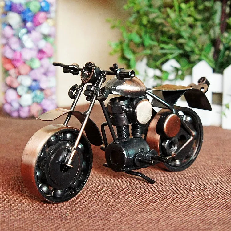 Iconic Harley Motorcycle Model - Vintage Decor Home Decor Classic relicas retro vehicle models Unique antique Decorative car motorbike miniatures Designer tabletop table decor accessories tableware