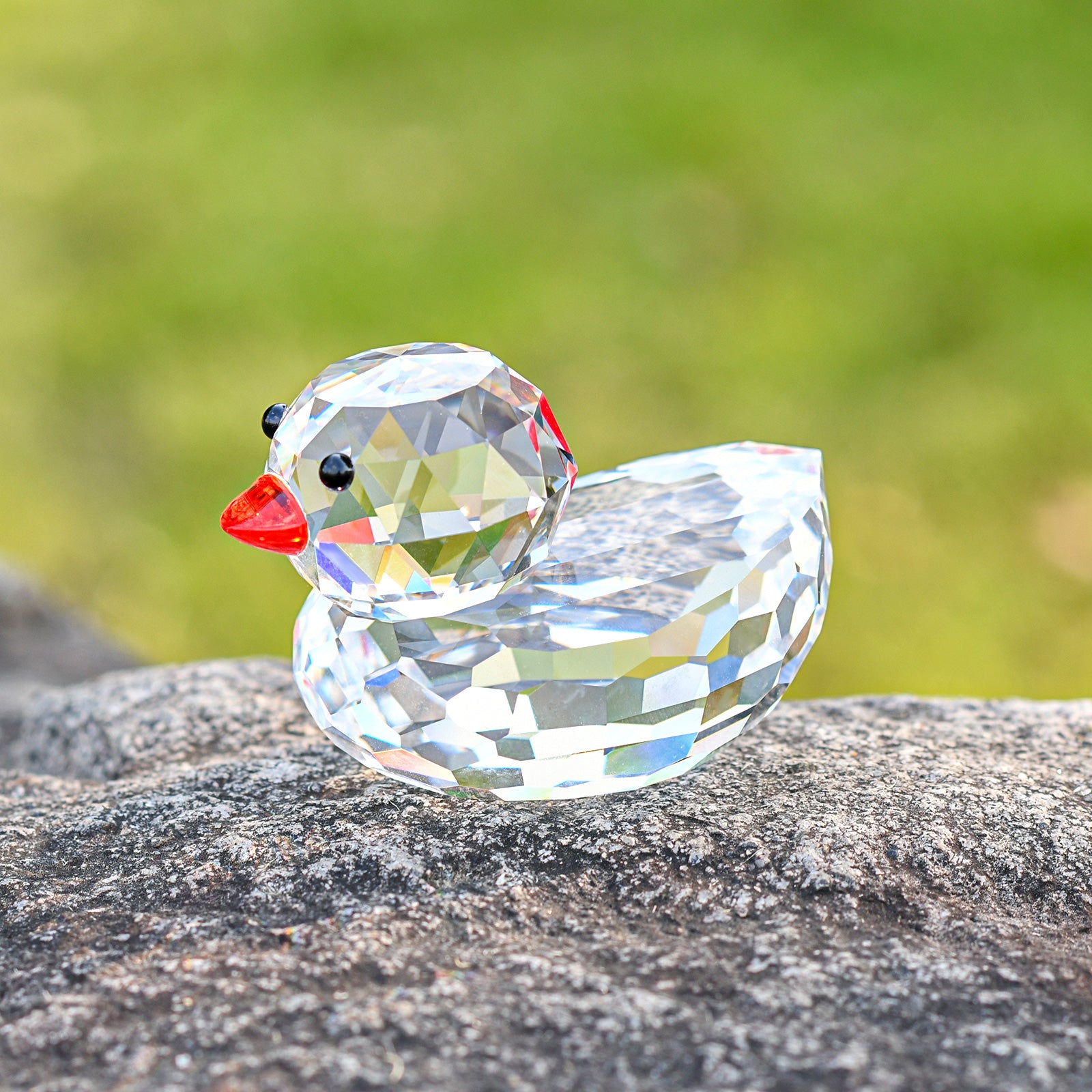 Charming Mini Crystal Duck for Home Decor | Small Figurine Crystal Sleek Contemporary Sophisticated Unique Elegant Decorative Trendy stylish Chic Minimalist Artistic Luxury Designer tabletop table decor