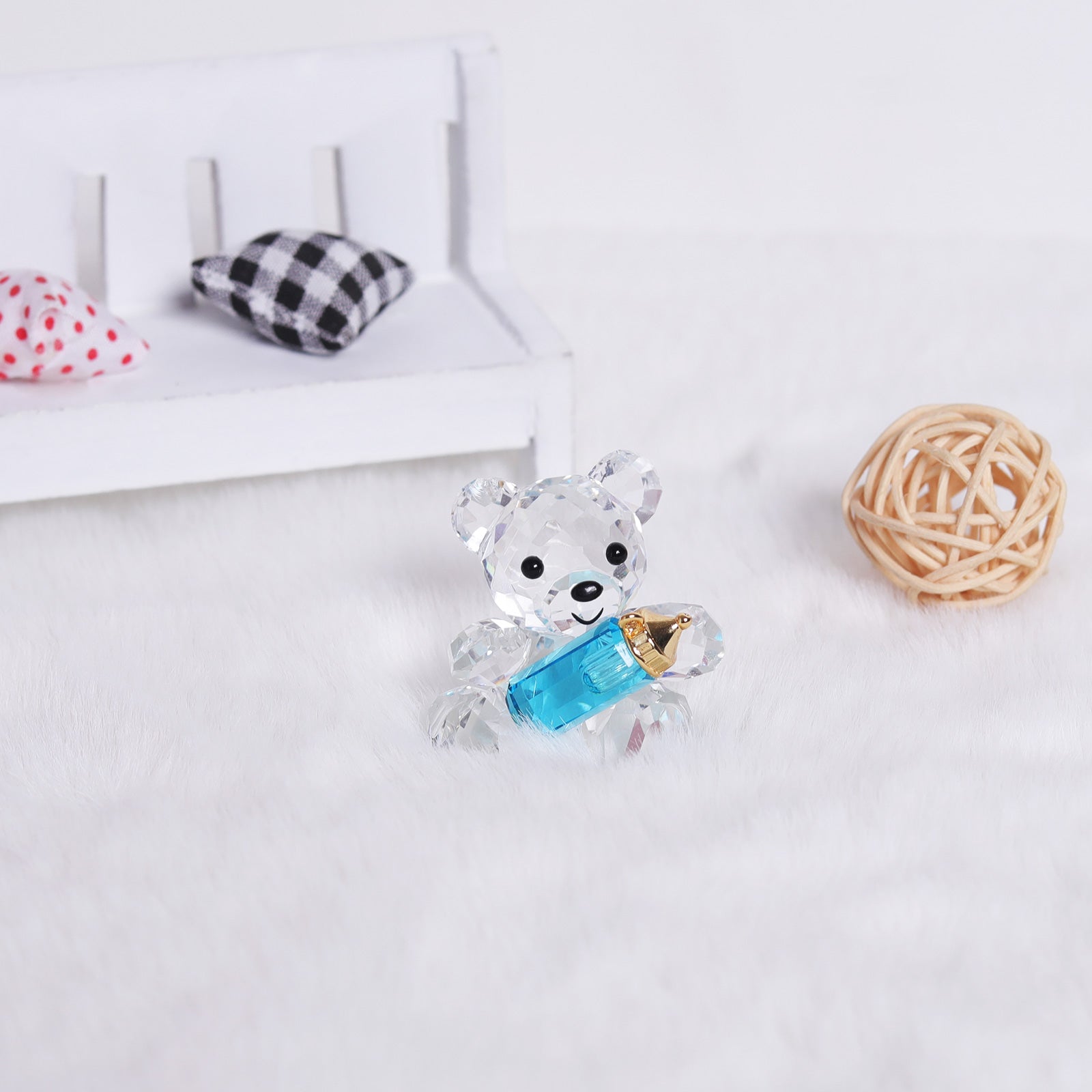 Timeless Charm: Teddy Bear Ornament - Home Decor cabinet  Sleek Contemporary Sophisticated Unique Elegant Decorative Trendy stylish Minimalist Artistic Luxury Designer tabletop table decor accessories tableware living room decor coffee table decor