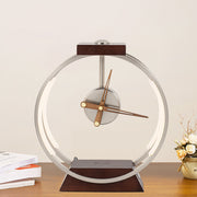 Wooden 3 in 1 Lamp Clock - Multi-Functional Elegance Home Decor Unique Luxury Minimalist desk tabletop table stylish artistic Contemporary Nordic Timepiece Timekeeping Scandinavian trendy modern compact