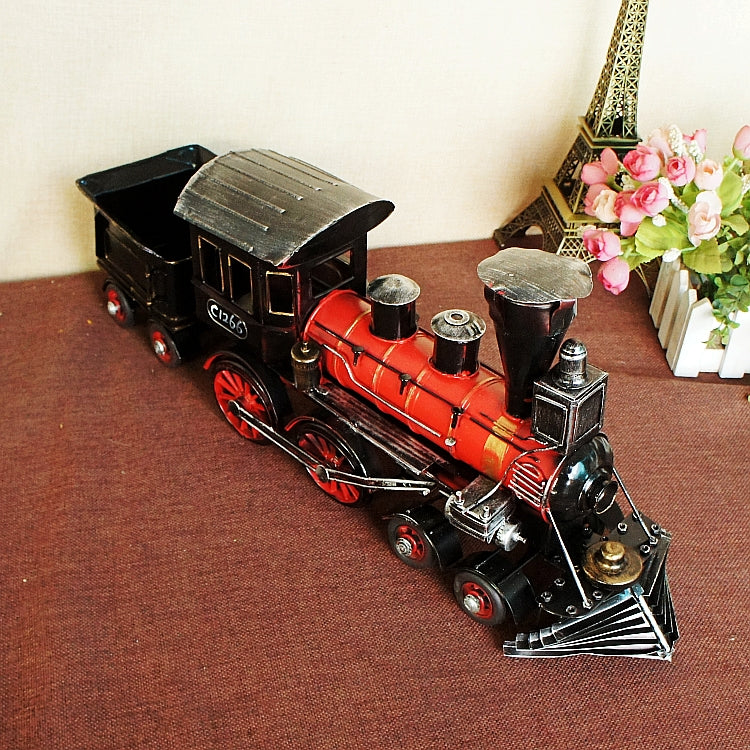 Retro Metal Train | Vintage-Style Collectible Decor Home Decor Classic relicas retro vehicle models Unique antique Decorative car motorbike miniatures Designer tabletop table decor accessories tableware