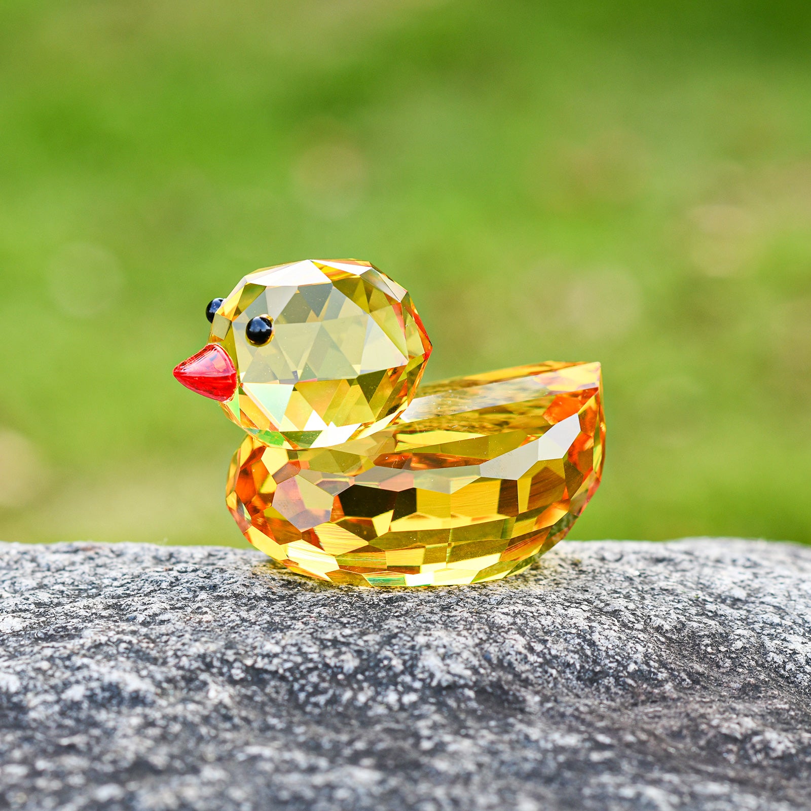 Charming Mini Crystal Duck for Home Decor | Small Figurine Crystal Sleek Contemporary Sophisticated Unique Elegant Decorative Trendy stylish Chic Minimalist Artistic Luxury Designer tabletop table decor