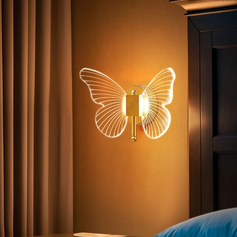 Butterfly Wall Light - Whimsical Wall Illumination Home Decor cabinet  Sleek Contemporary Sophisticated Unique Elegant Decorative Trendy stylish Minimalist Artistic Luxury Designer tabletop table decor accessories tableware living room decor coffee table decor