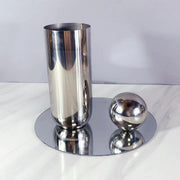 Stainless Steel Vase Ball Tray Combination